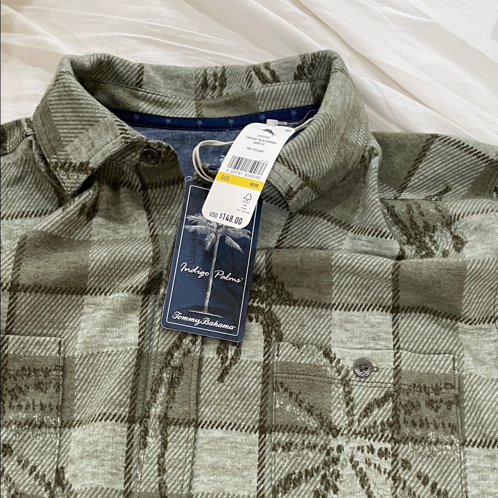 Tommy Bahama Green Plaid Shirt